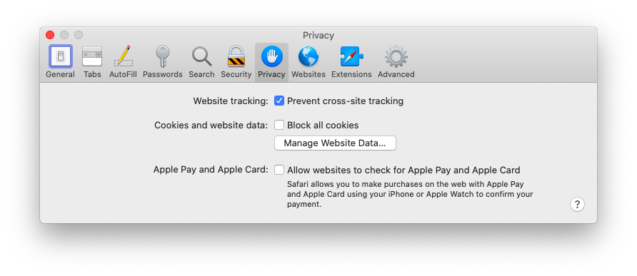 turn off tracking protection for mac chrome